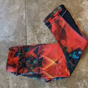 Bright color Shape workout Capri leggings, size small